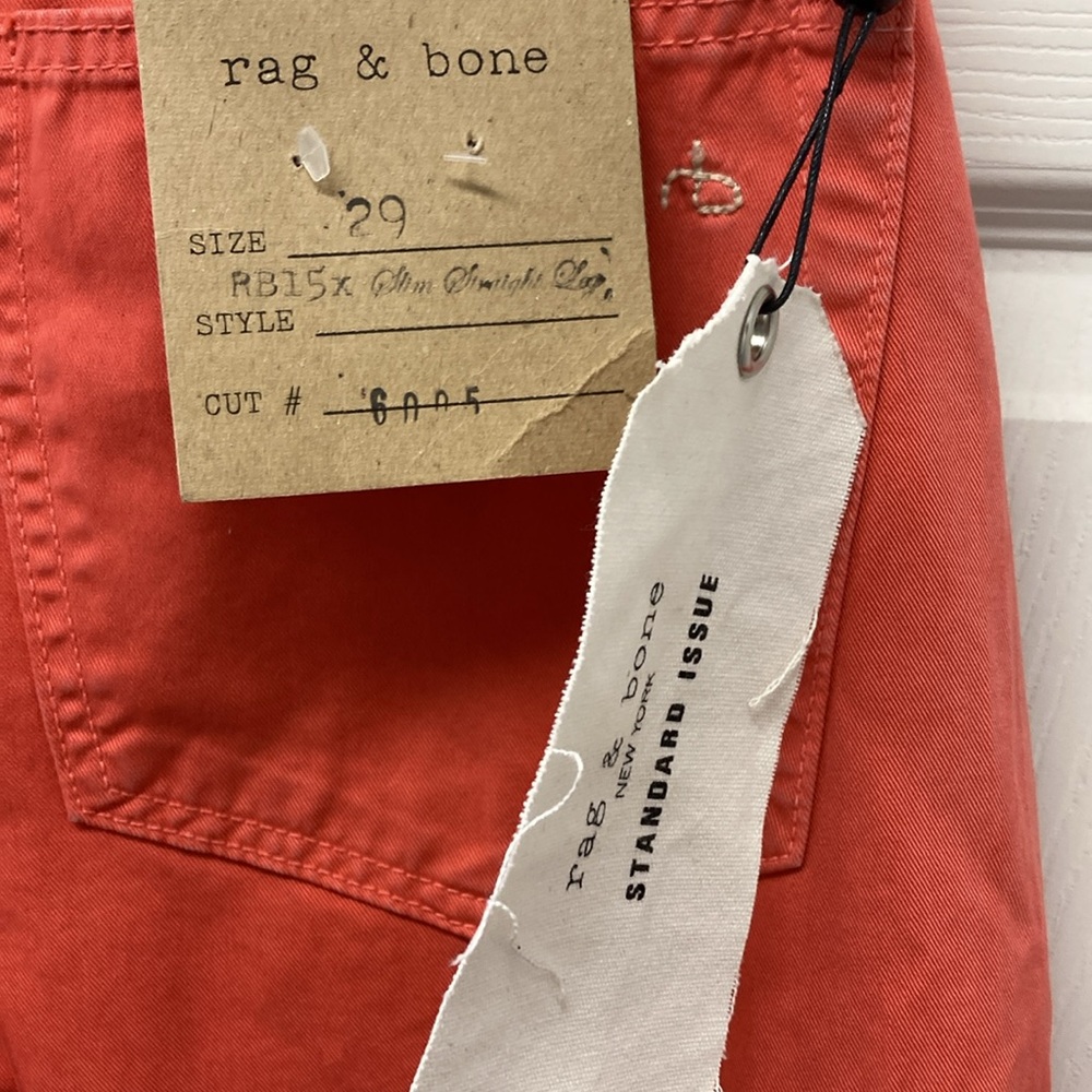 Rag & Bone Tailored Workwear RB 23X Coral Jeans - Size 29 - Picture 5 of 7